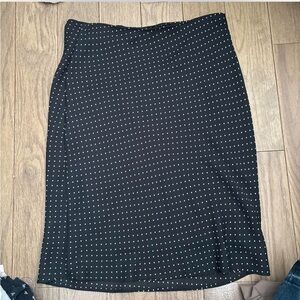 Forever 21 Black and White Polka Dot Pencil Skirt